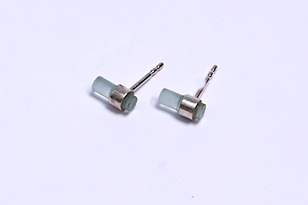 Blue Earrings Small (Recycled Material) - deborahrudolph